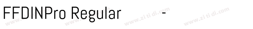 FFDINPro Regular 语言字体转换